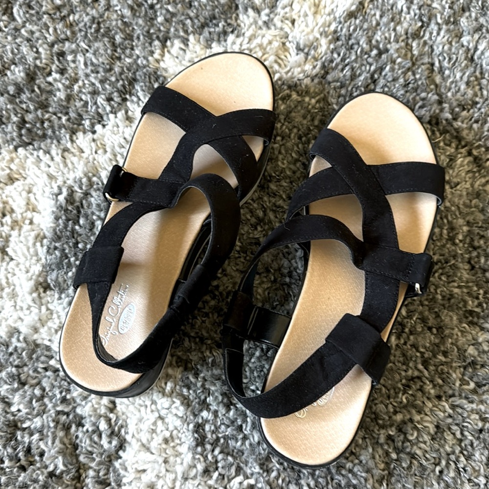 Dr. Scholl’s platform wedges.